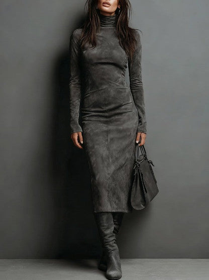 Avelyn™ | Frosina Suede Midi Dress