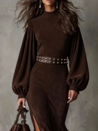 Avelyn™ Harriet | Vintage Suede Midi Dress