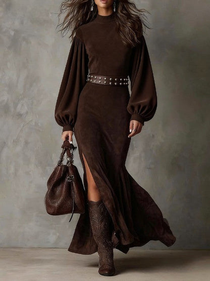 Avelyn™ Harriet | Vintage Suede Midi Dress