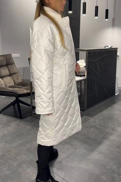 Beata | Reversible Quilted Coat with Leopard Print Lining