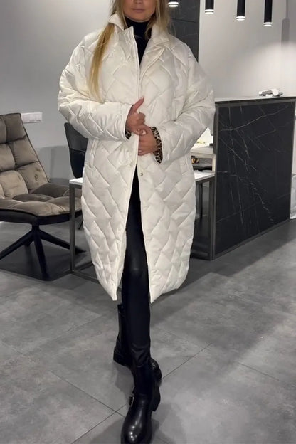 Beata | Reversible Quilted Coat with Leopard Print Lining