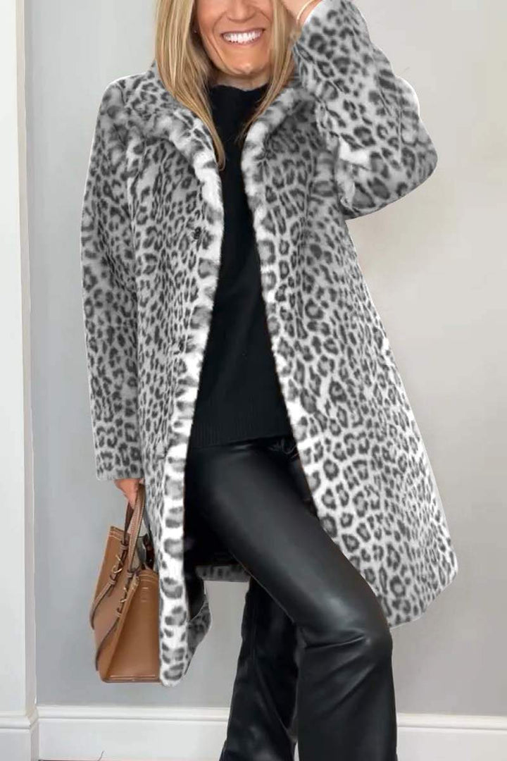 Lizzie | Leopard Print Long Coat