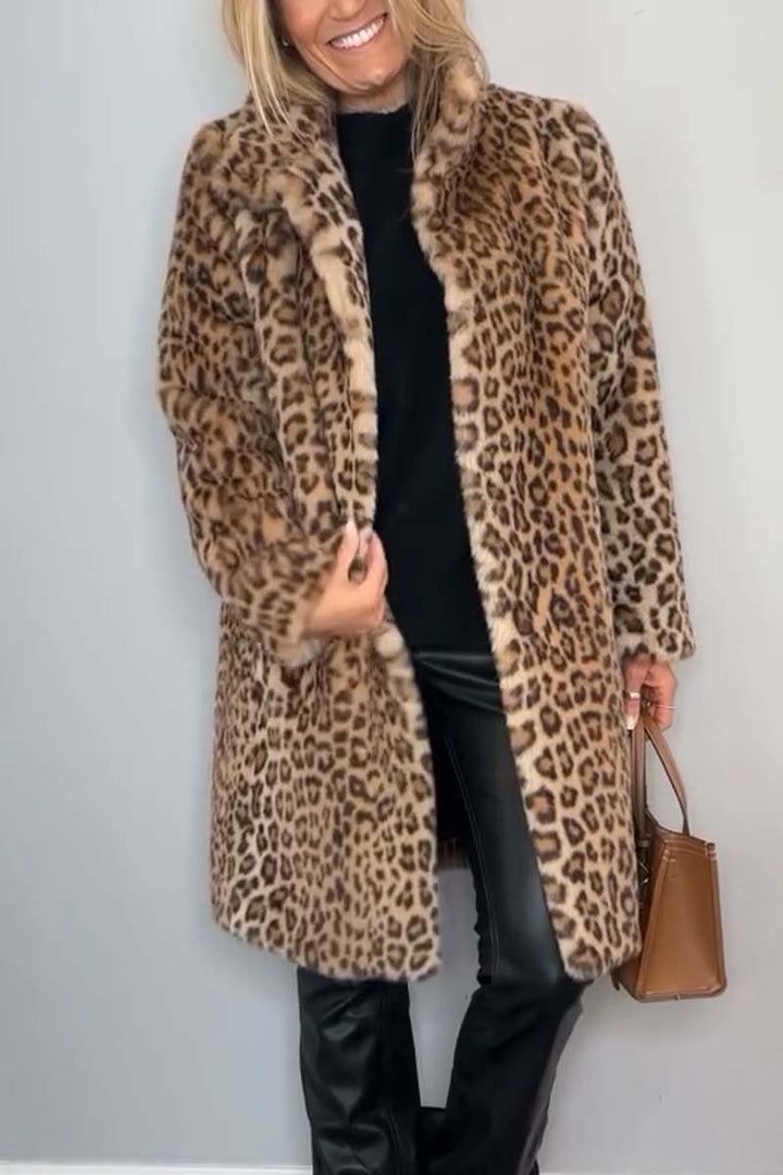 Lizzie | Leopard Print Long Coat
