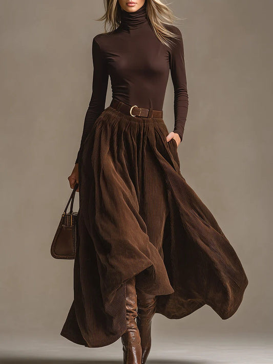 Avelyn™ | Aveline Two-Piece Set (Turtleneck & Maxi Skirt)