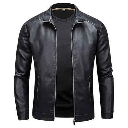 Harrison™ | Leather Jacket with Collar