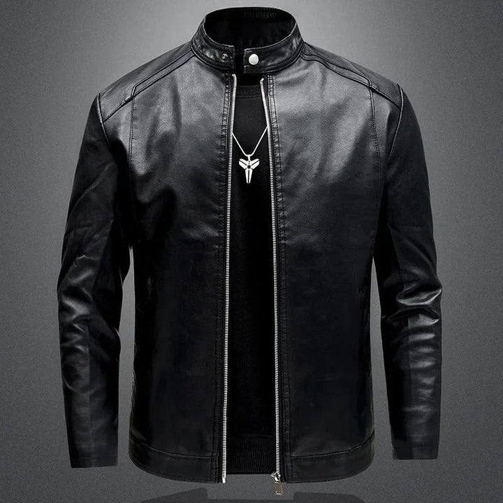Mike™ | Elegant Leather Motorcycle Jacket