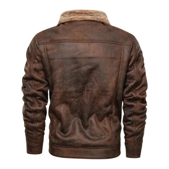 Daniel™ | Elegant Warm Fleece Leather Jacket