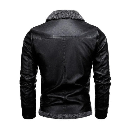 Jim™ | Elegant Leather Jacket with Fleece Lining