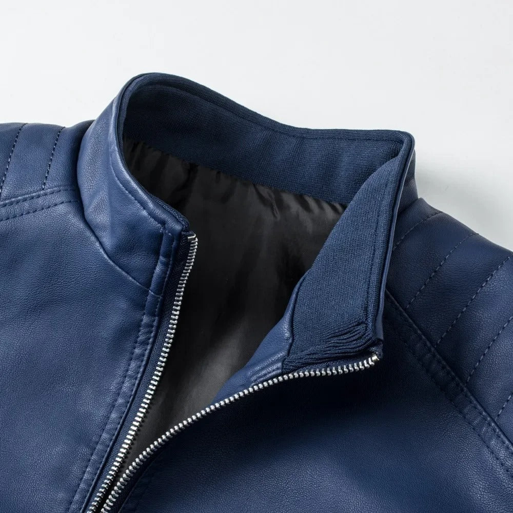 Harrison™ | Leather Jacket with Collar