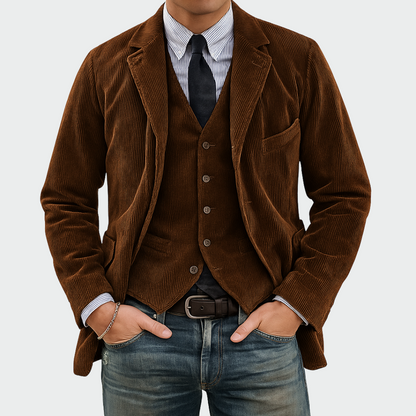 Grant | Velvet Blazer & Waistcoat Set