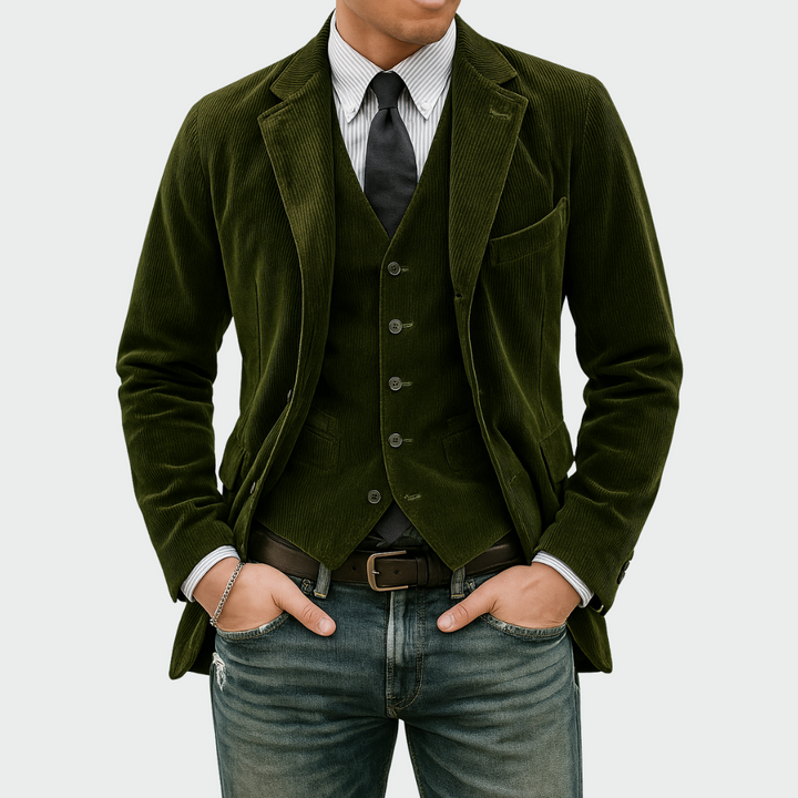 Grant | Velvet Blazer & Waistcoat Set