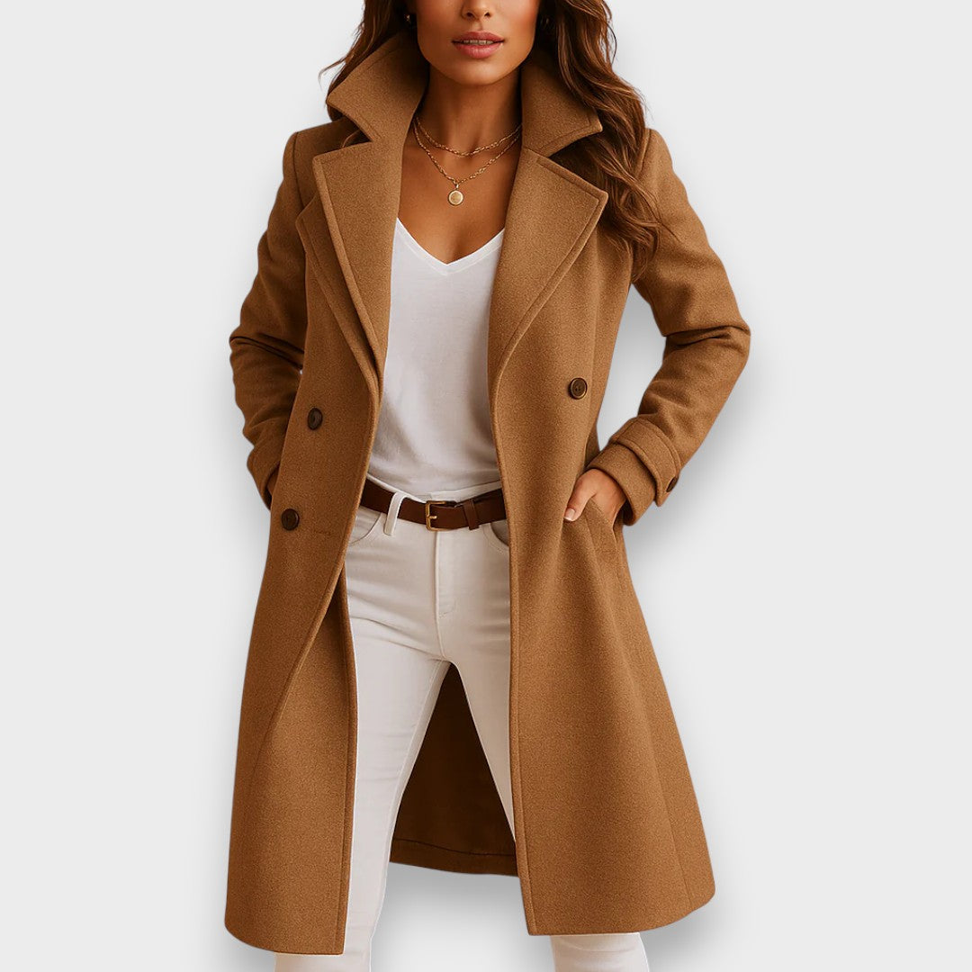 Milena | Classic Wool Double-Breasted Coat